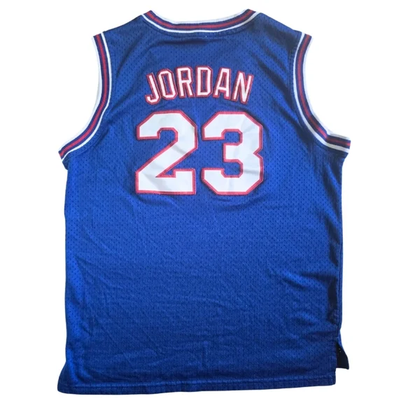Looney Tunes Space Jam TuneSquad Basketball Jersey Jordan #23 Youth Large Blue - Picture 4 of 5